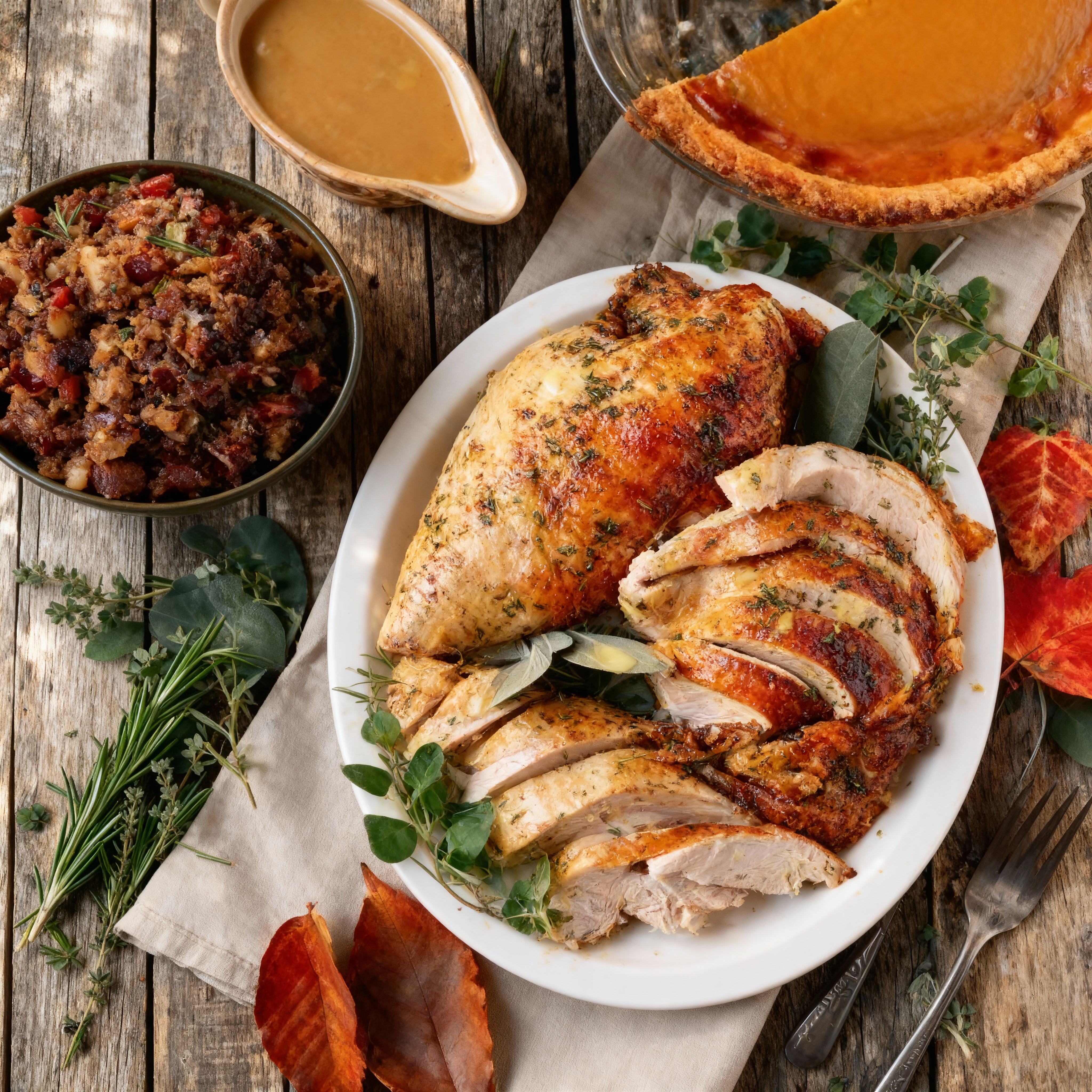 Easy Herb Roasted Turkey Breast