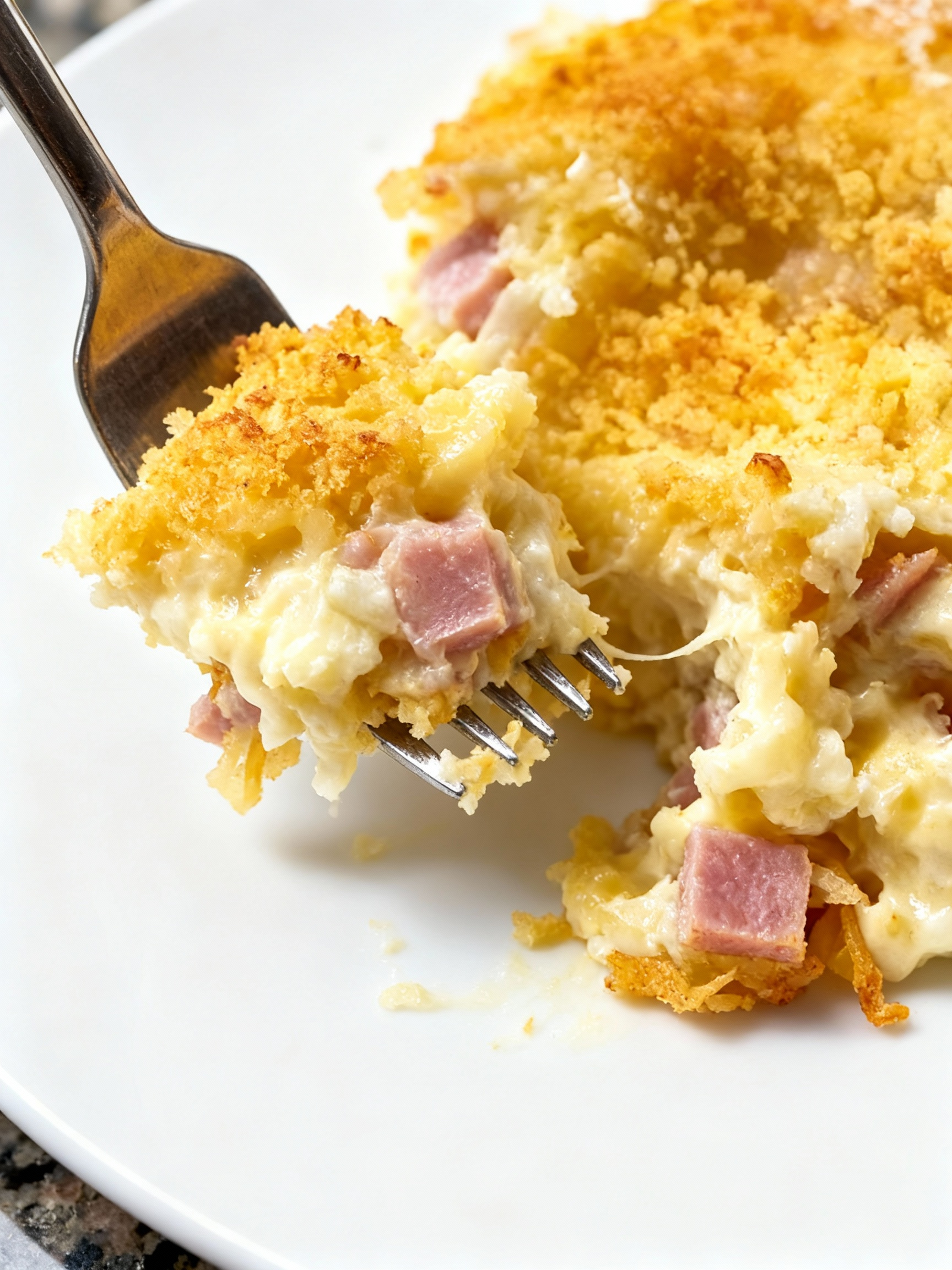Cheesy Ham & Hashbrown Casserole