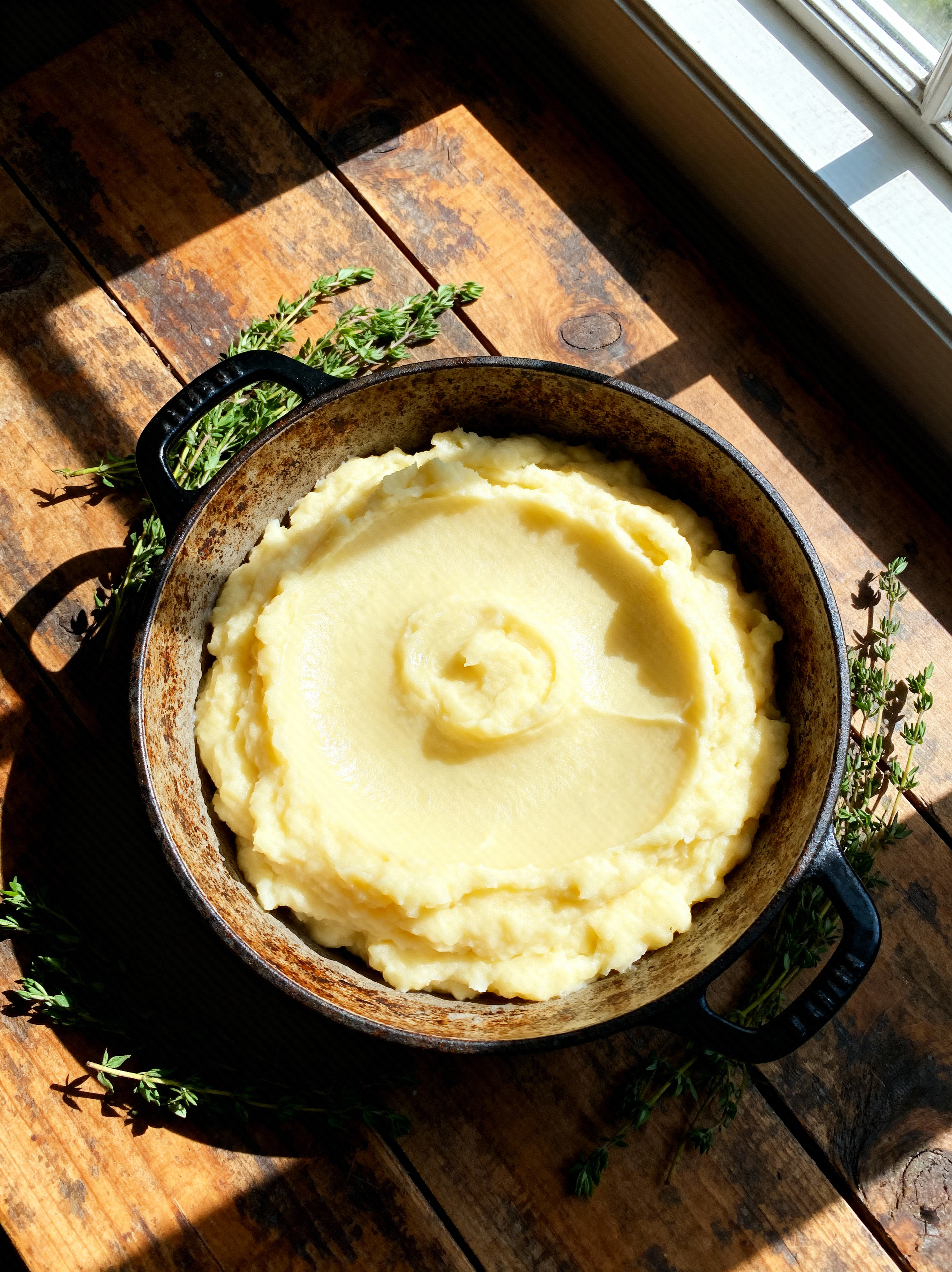 Creamy Garlic & Shallot Infused Mashed Potatoes